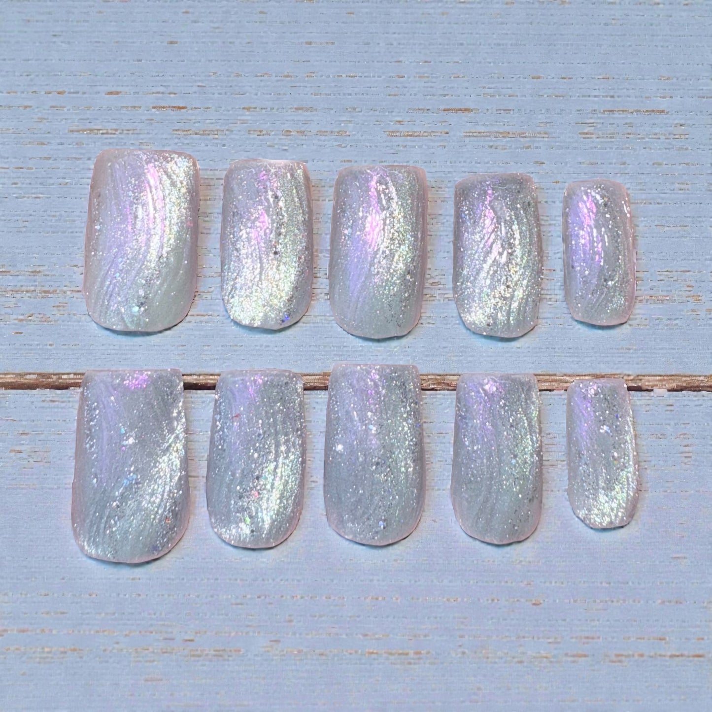 Grey Cat Eye with Chameleon Color (short square)