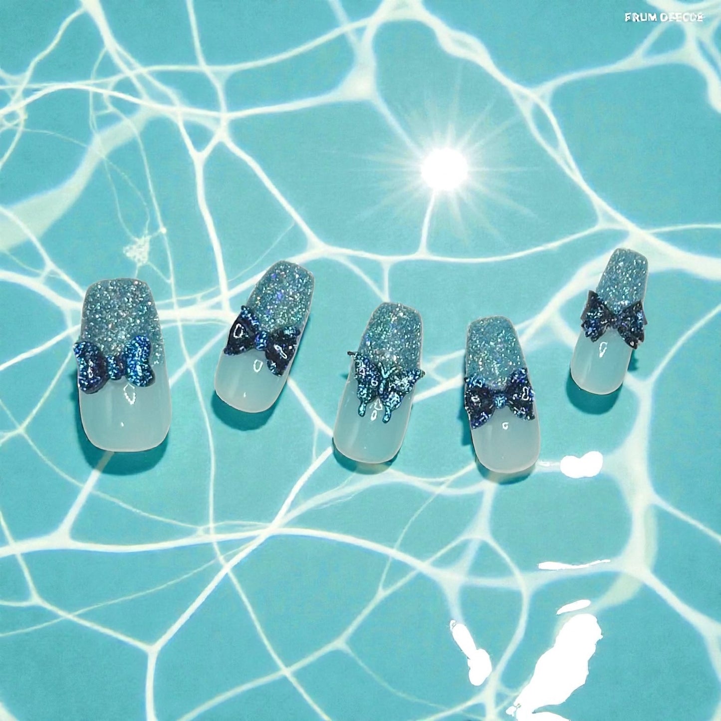 Blue Glitter and Bows