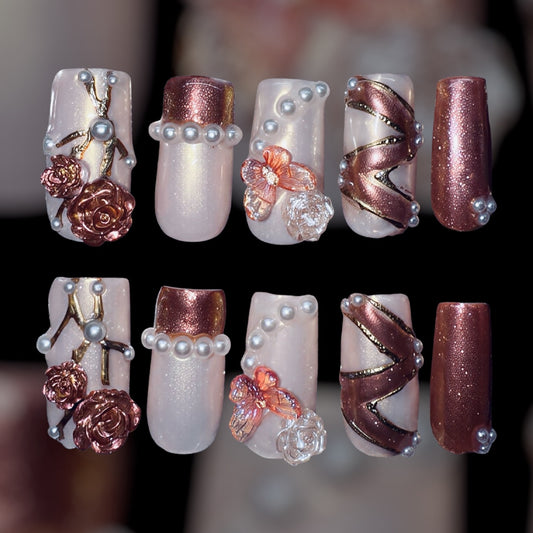 Copper and Pearls (med square)