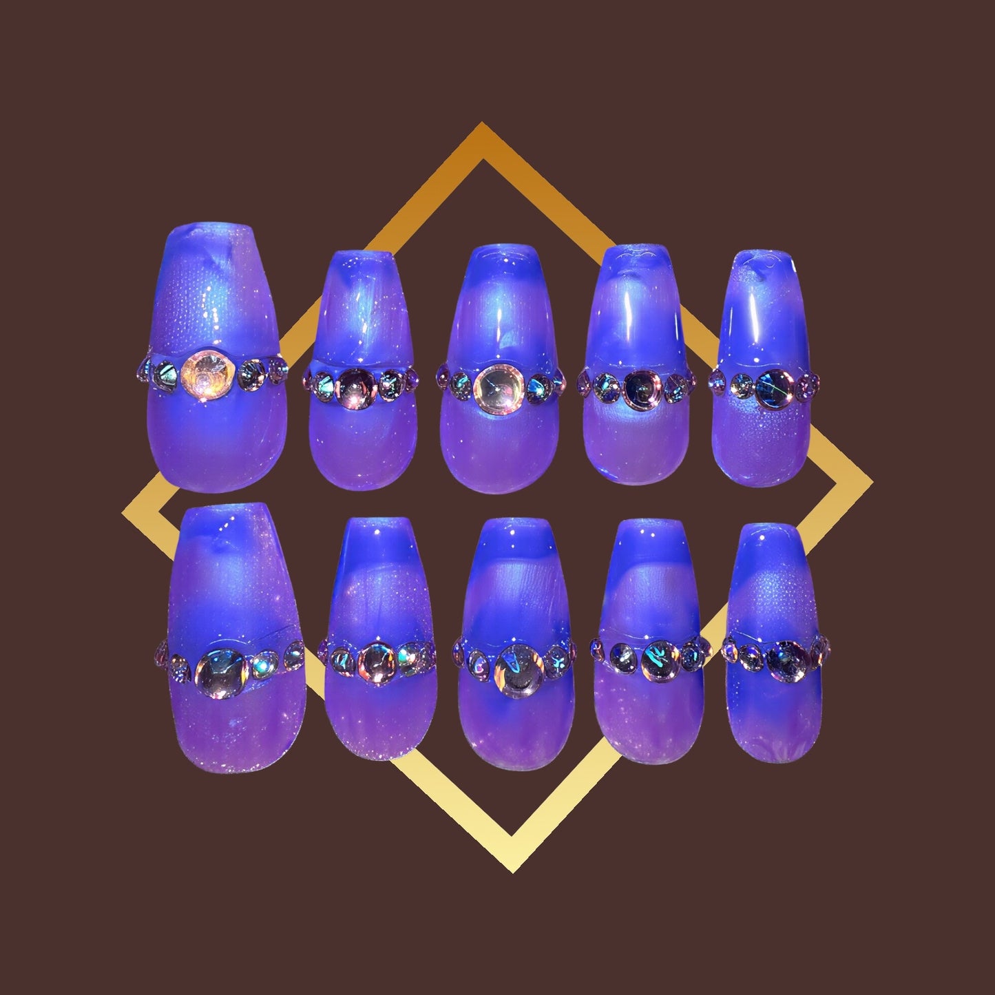 Blue Purple Gems (med coffin)
