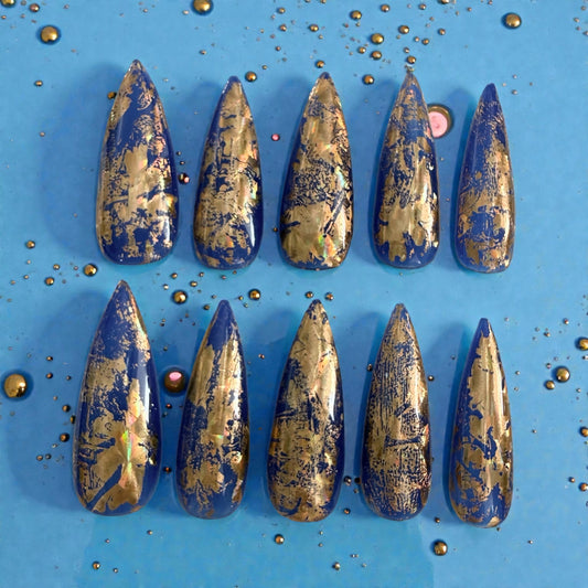 Blue and Gold Stiletto