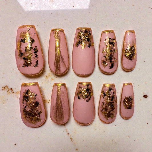 Peach and Gold (med coffin)