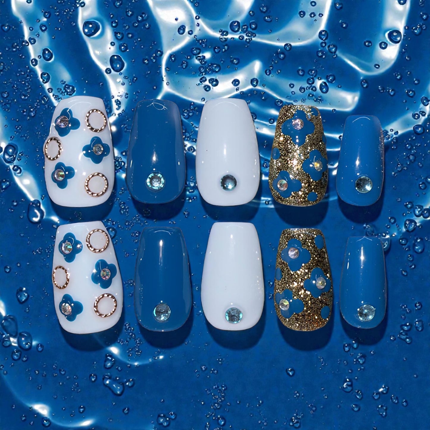 Blue and White (short coffin)